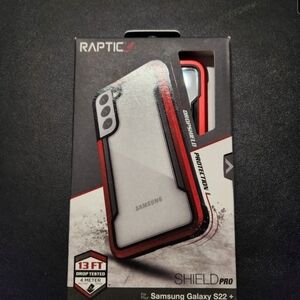 Raptic Shield Pro Case for Samsung Galaxy S22+ - Red and Black